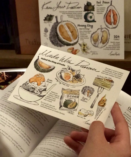 Lokapedia: Made With Durian - Postcard