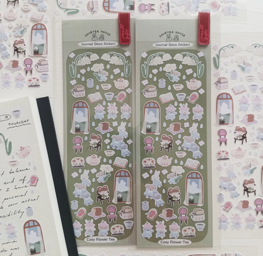 SOURTEAHOUSE COZY FLOWER TEA - Sticker