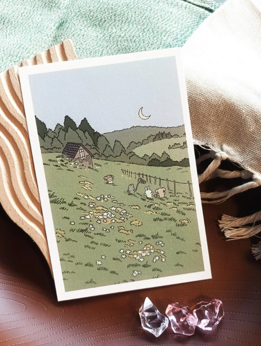 TEESTUBE GREEN HILL COTTAGE-Postkarte