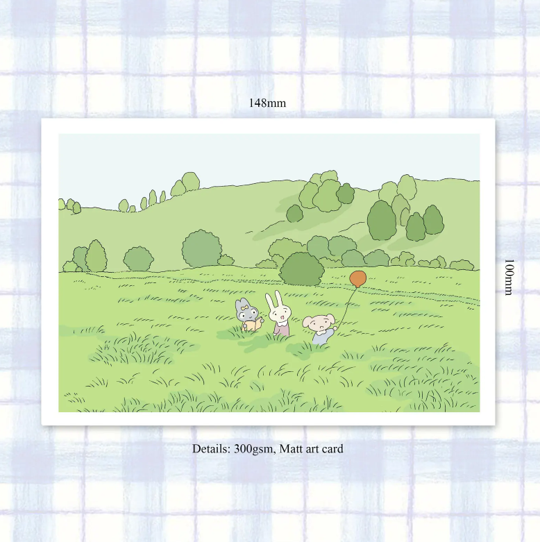 SOURTEAHOUSE GREEN FIELD-Postkarte