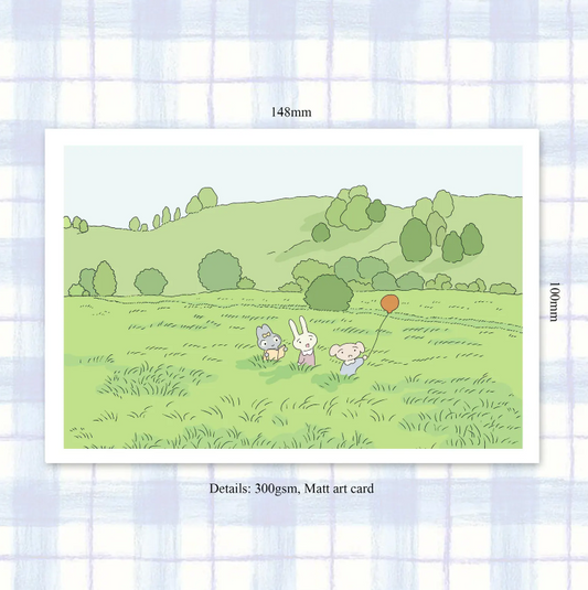 SOURTEAHOUSE GREEN FIELD-Postkarte