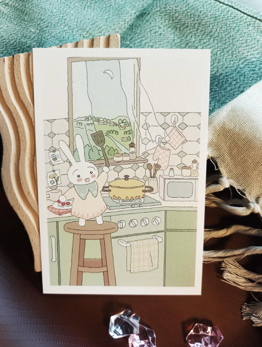 SOURTEAHOUSE KÜCHE FRÜHSTÜCK-Postkarte