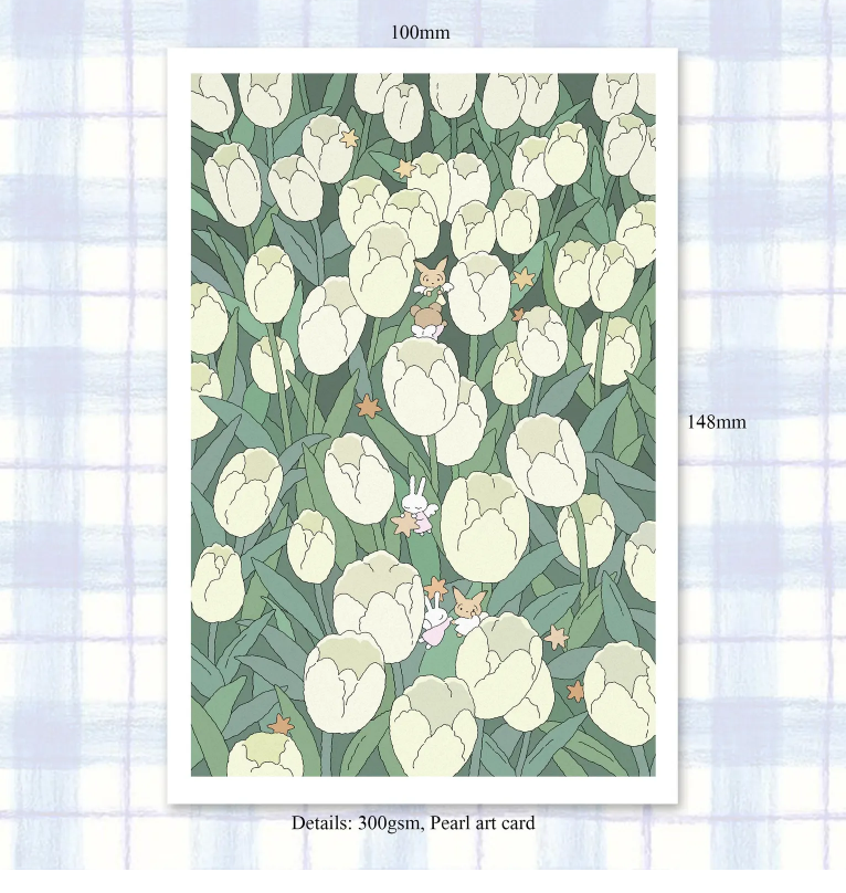 SOURTEAHOUSE TULPENFELD-Postkarte