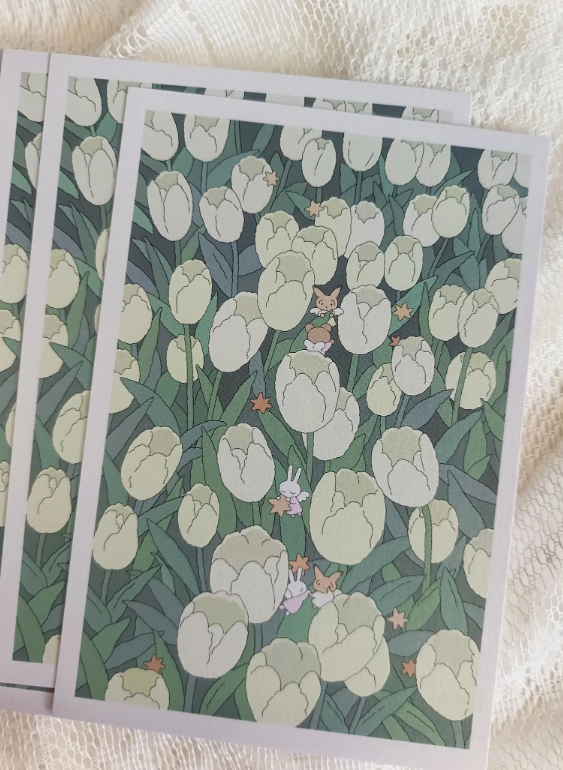 SOURTEAHOUSE TULPENFELD-Postkarte