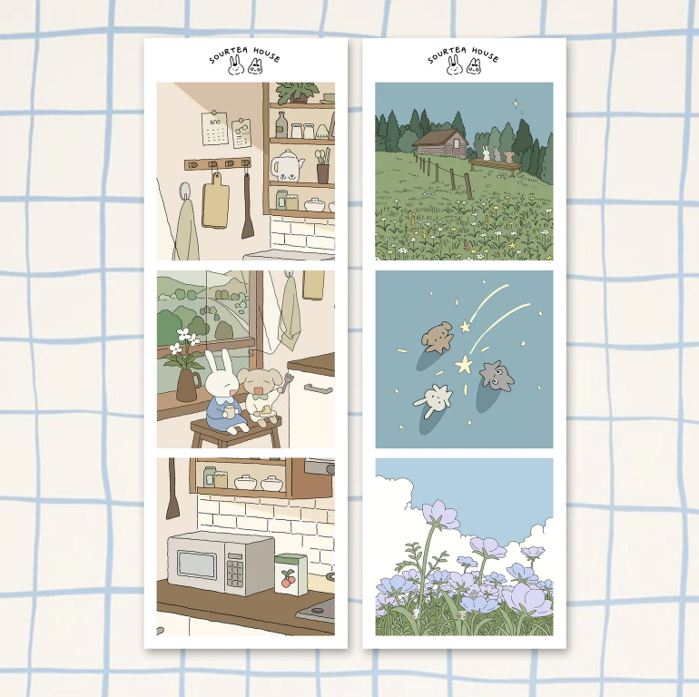 SOURTEAHOUSE BEIGE -BOOKMARK -1pcs