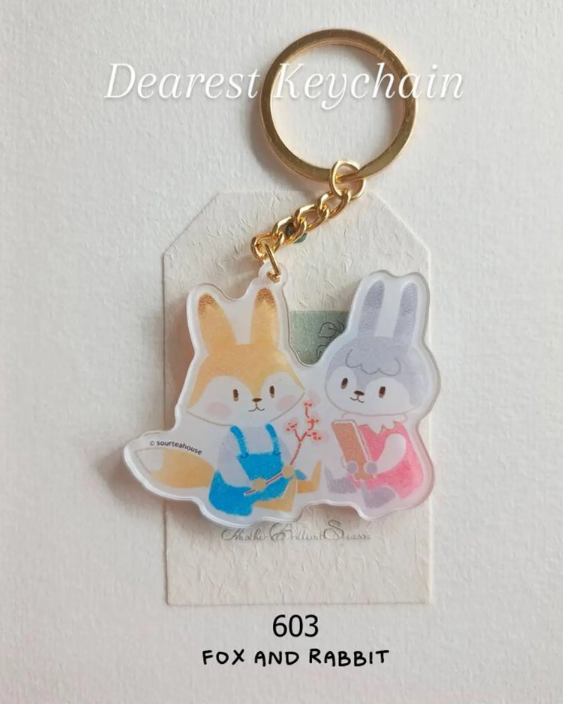 SOURTEAHOUSE FOX & RABBIT - KEYCHAINS