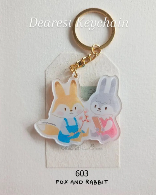 SOURTEAHOUSE FOX & RABBIT - KEYCHAINS