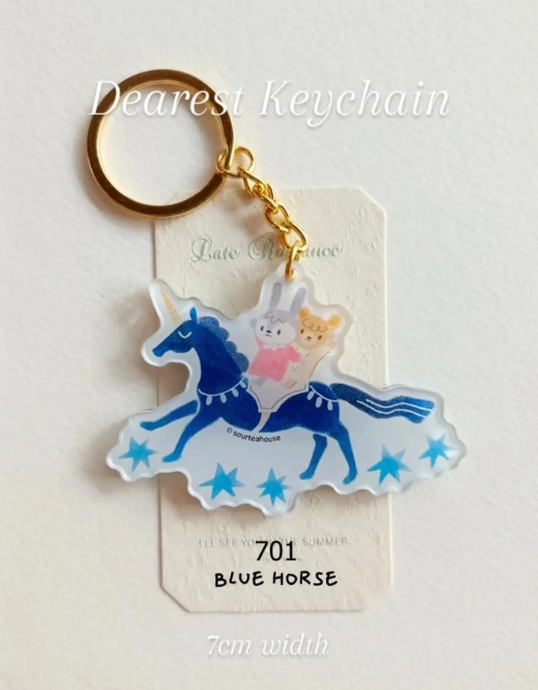 SOURTEAHOUSE BLUE HORSE - KEYCHAINS