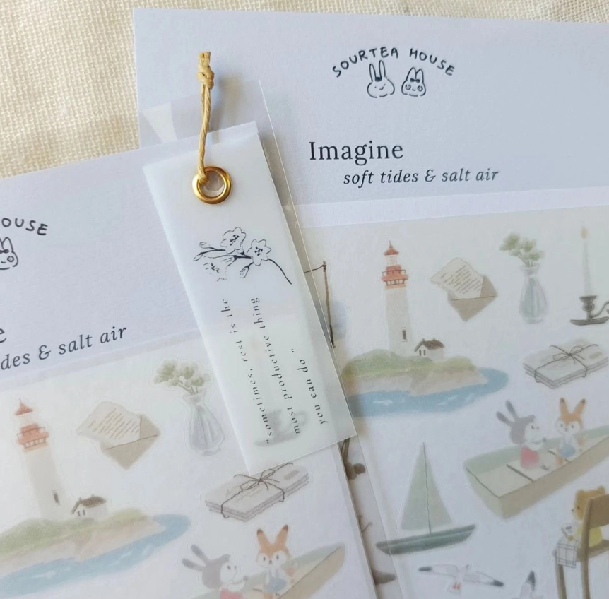 SOURTEAHOUSE SOFT TIDES & SALT AIR- Washi Sticker