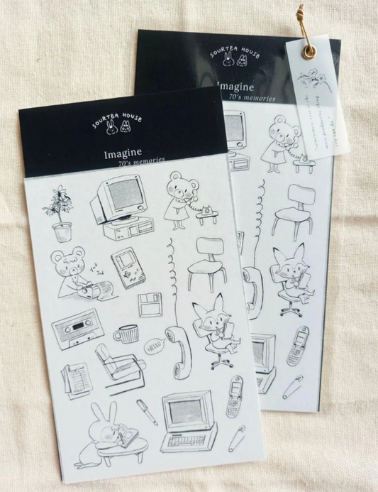 SOURTEAHOUSE 70's MEMORIES- Washi Sticker