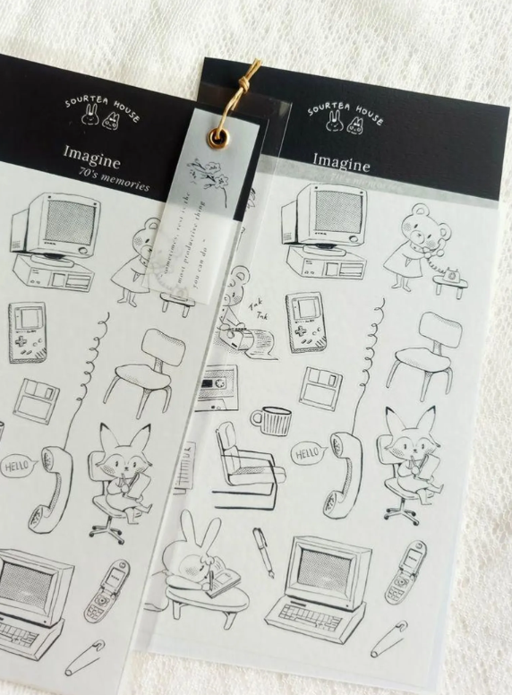 SOURTEAHOUSE 70's MEMORIES- Washi Sticker