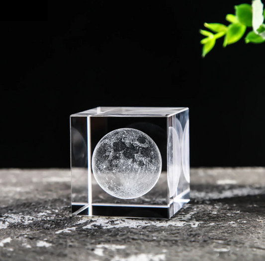 Cube Prism Decor Ornamental - Moon