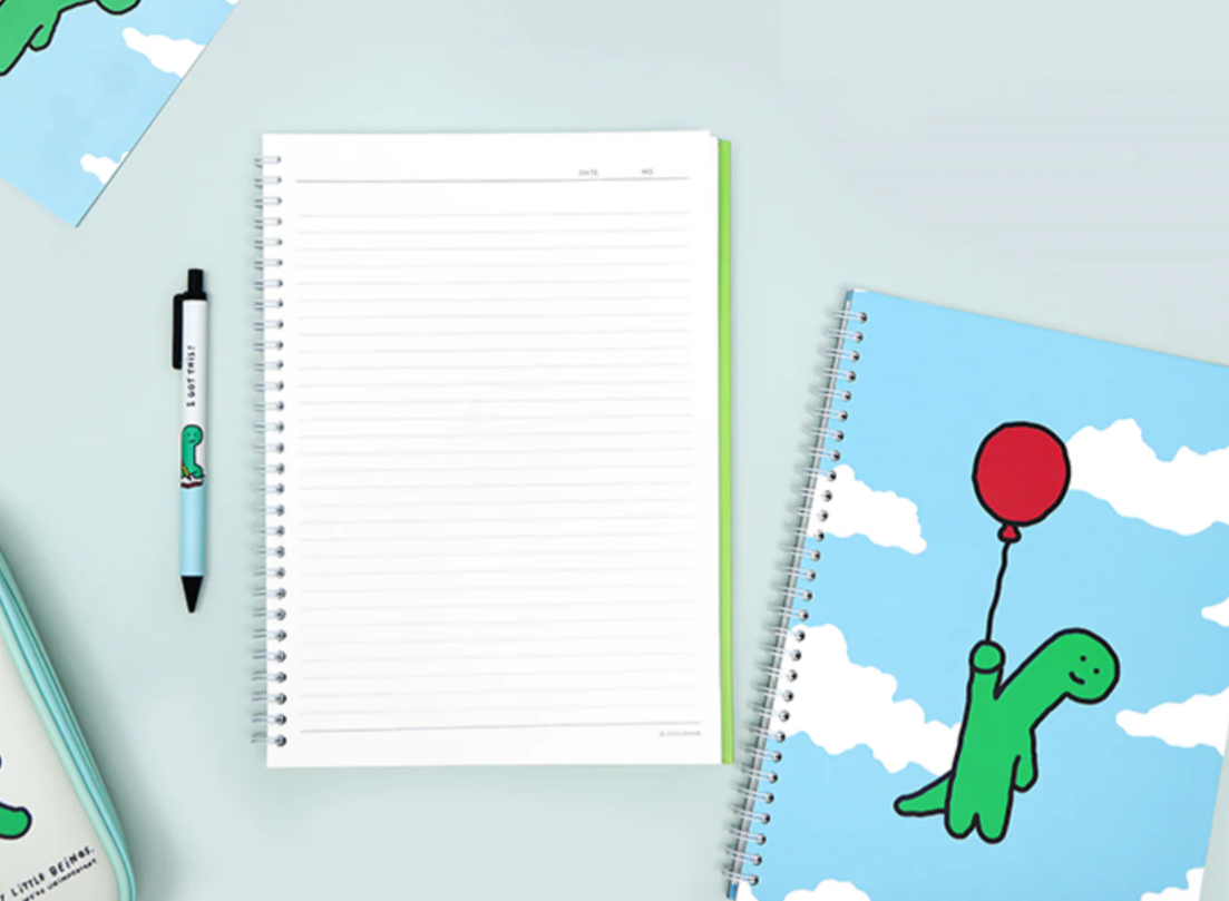 Liniertes Frühlingsnotizbuch – Roter Ballon