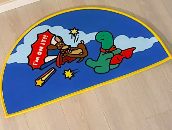 Joguman Brachio & Woody Hero Rug – Half Round