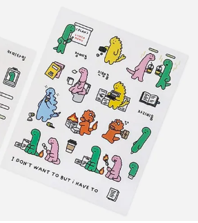 Joguman Office Clear Sticker – Brachio & Friends