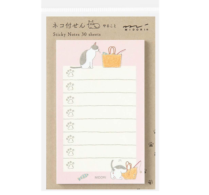 Haftnotizen To-Do Katze Pink