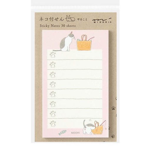 Haftnotizen To-Do Katze Pink