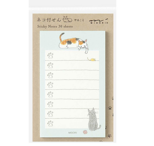 Haftnotizen To-Do Katze Grün