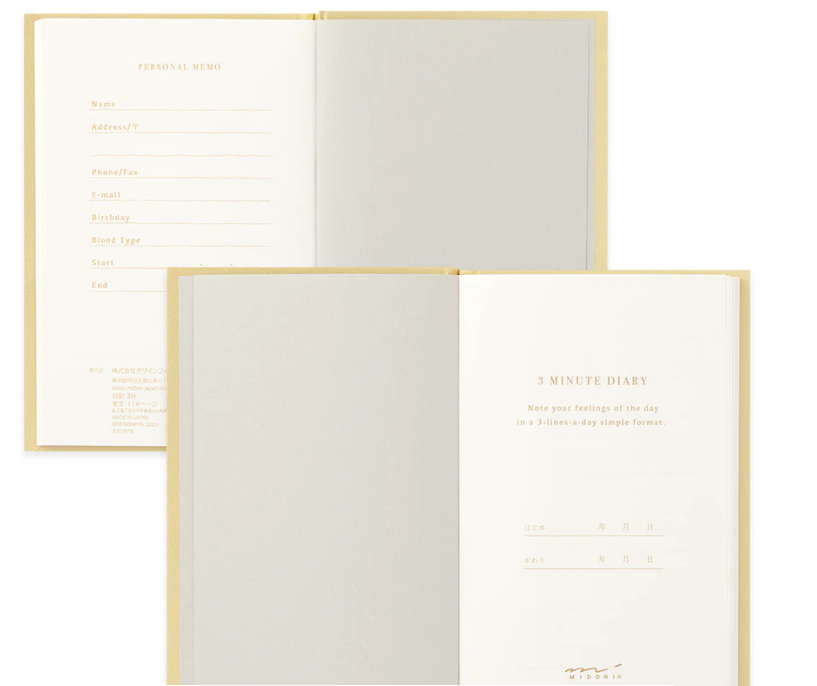 3 Minute Diary Yellow