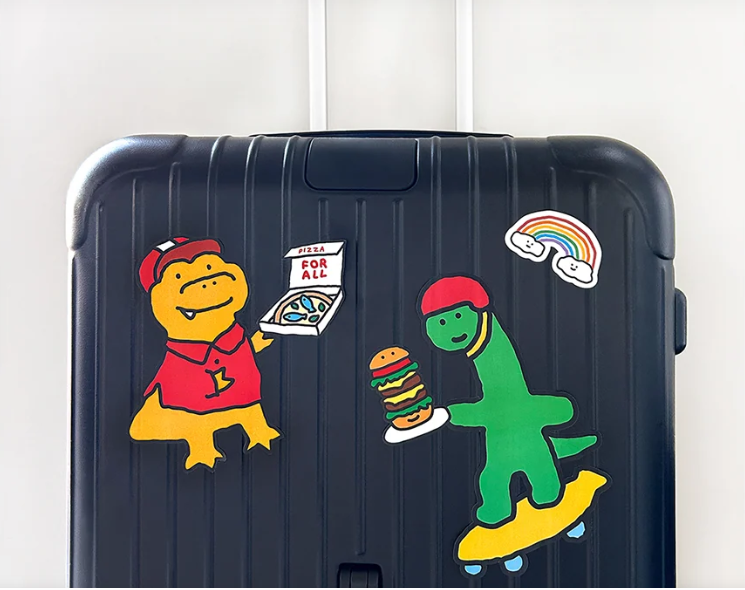 Joguman Removable Big Deco Sticker ( Tricera Reading )