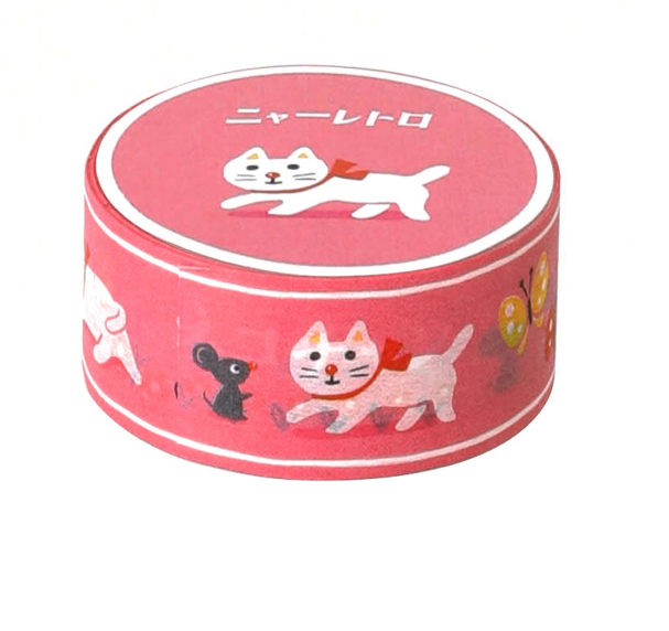 Hightide Retro Masking Tape / M / Weiße Katze