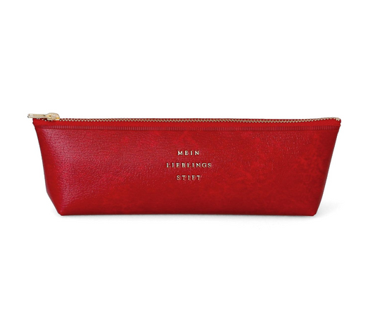 Hightide Classic Fastener Pen Case - Red