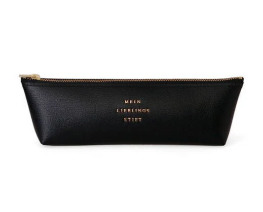 Hightide Classic Fastener Pen Case - Black