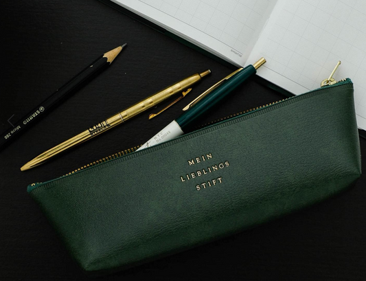 Hightide Classic Fastener Pen Case - Green