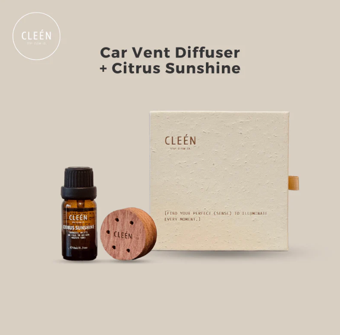 Cleén Car Vent Diffuser + Citrus Sunshine Bundle
