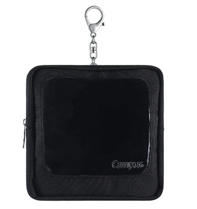KOKUYO Campus Transparent Square Pouch with Window Black