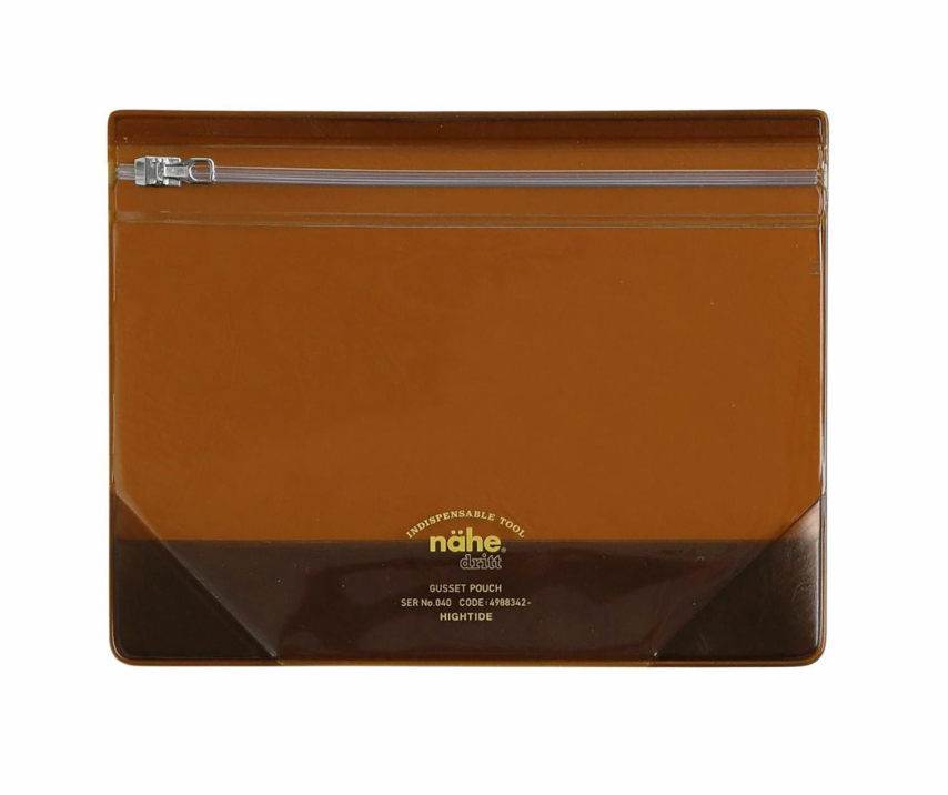 Gusset Pouch Clear M Clear Brown