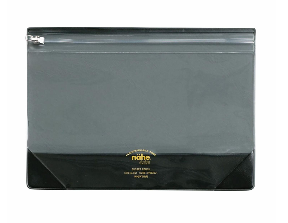 Gusset Pouch Clear L Clear Gray