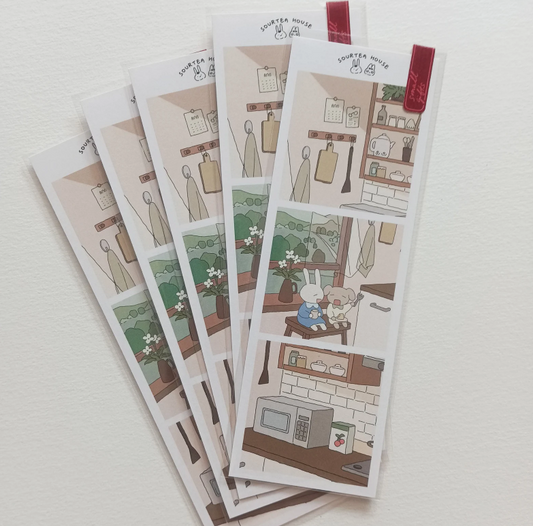 SOURTEAHOUSE BEIGE -BOOKMARK -1pcs