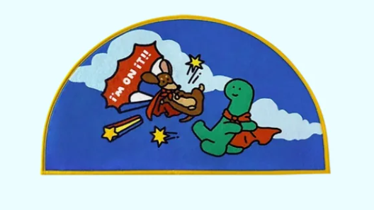 Joguman Brachio & Woody Hero Rug – Half Round