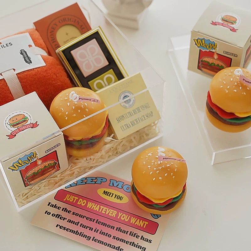 Burgerförmige Duftkerze