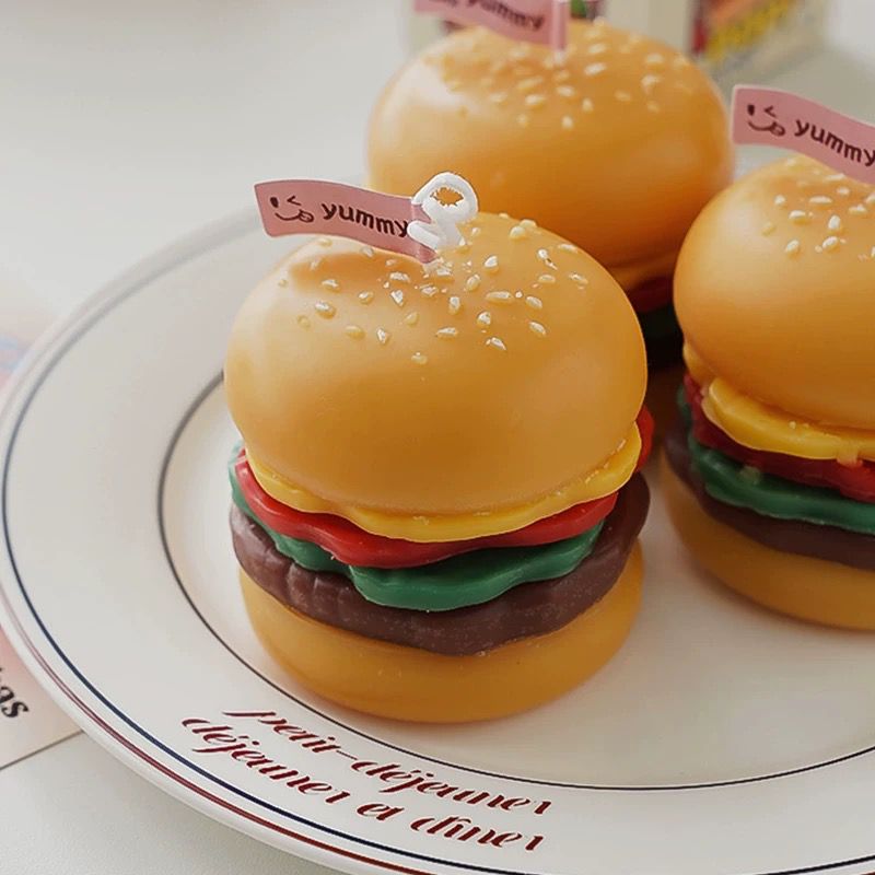 Burgerförmige Duftkerze