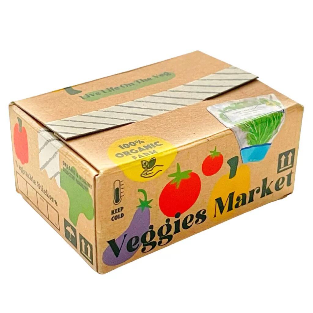 Versandkarton-Aufkleber-Set – Gemüsemarkt