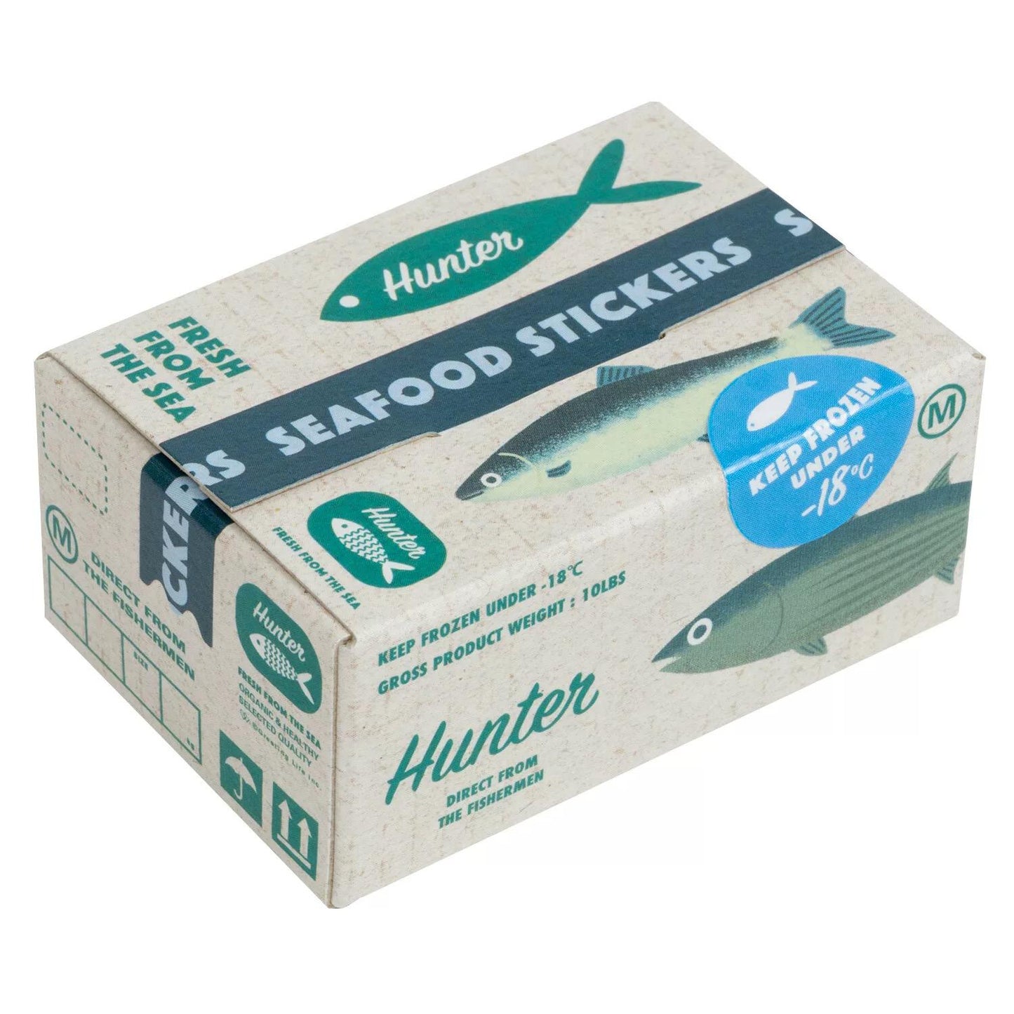 Shipping Box Sticker Flake Set - Seafood Market