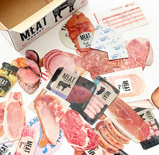 Versandkarton-Sticker-Set – Fleischmarkt