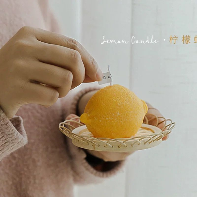 Handmade Lemon Shaped Scented Candle