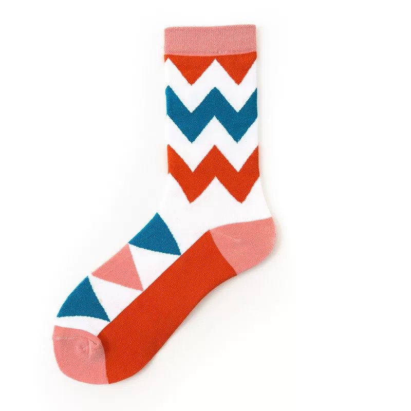 Mori Luna Socks - Colour Zig Zag