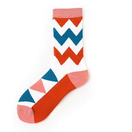 Mori Luna Socks - Colour Zig Zag