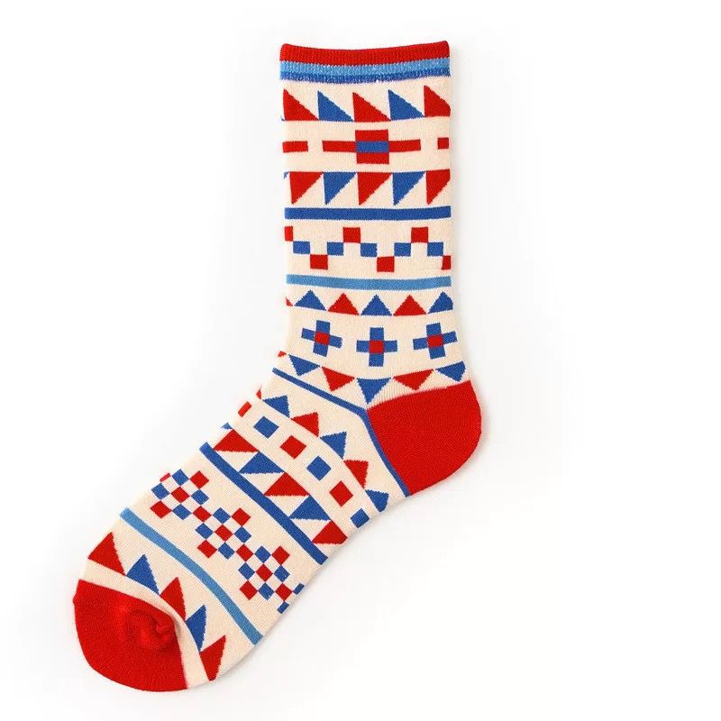 Mori Luna Socks - Geometric colour