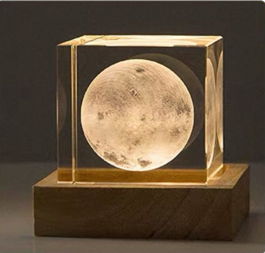 Cube Prism Decor Ornamental - Moon