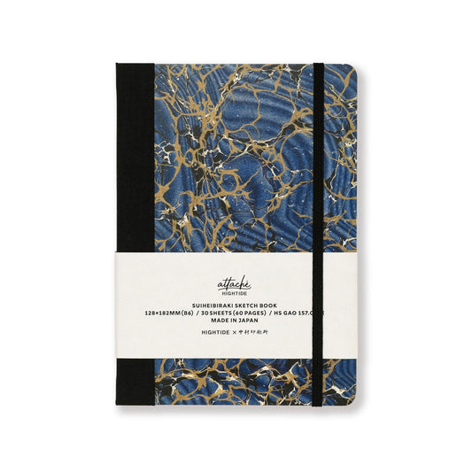 Flat Open Sketch Book B6 Attaché Blue